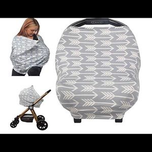 One size breast feeding cover up and car seat cover. No tags but never used.